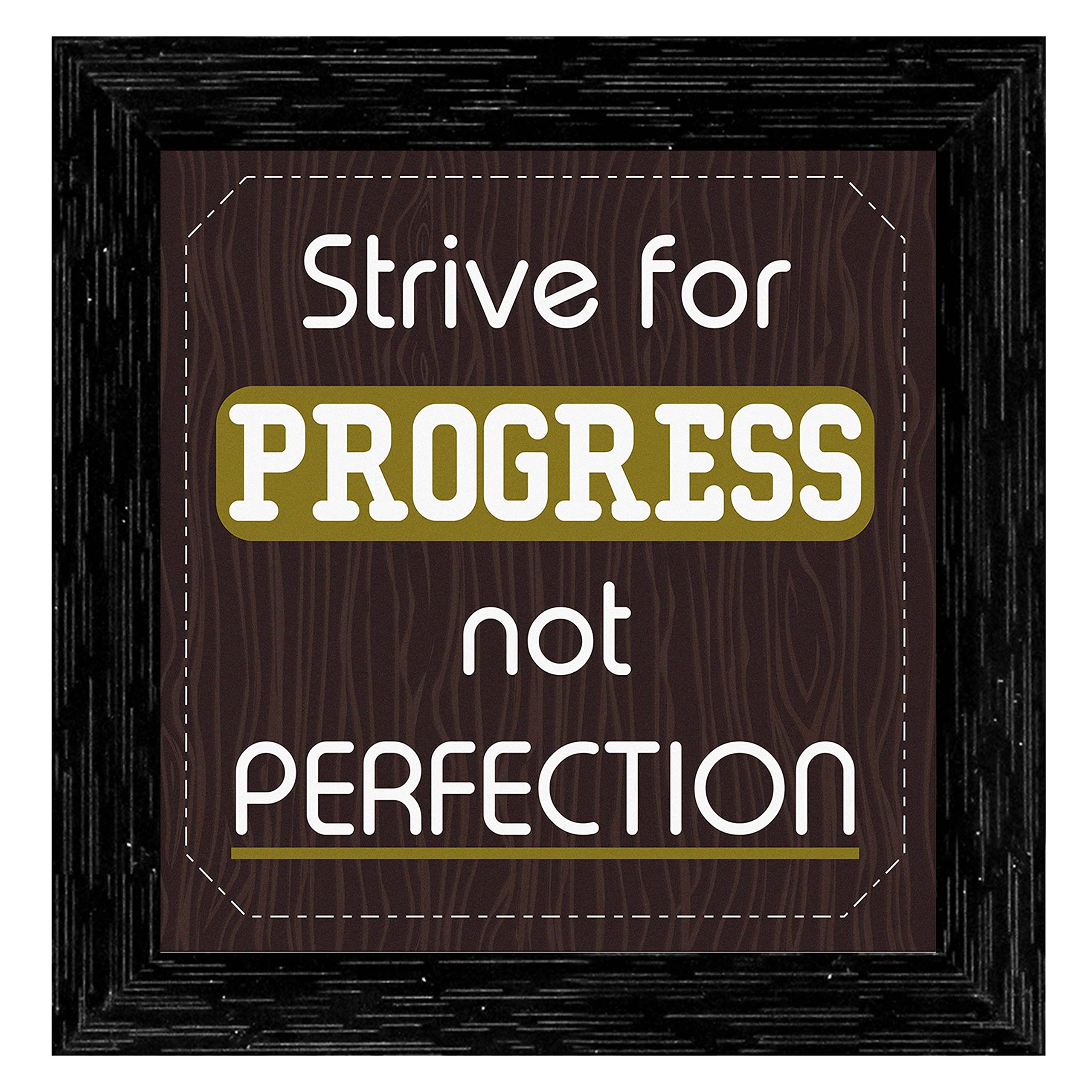 Indianara Set of 5 Motivational Quotes Framed Wall Hanging Laminated Paintings Matt Art Prints 9.5 inch x 9.5 inch each without